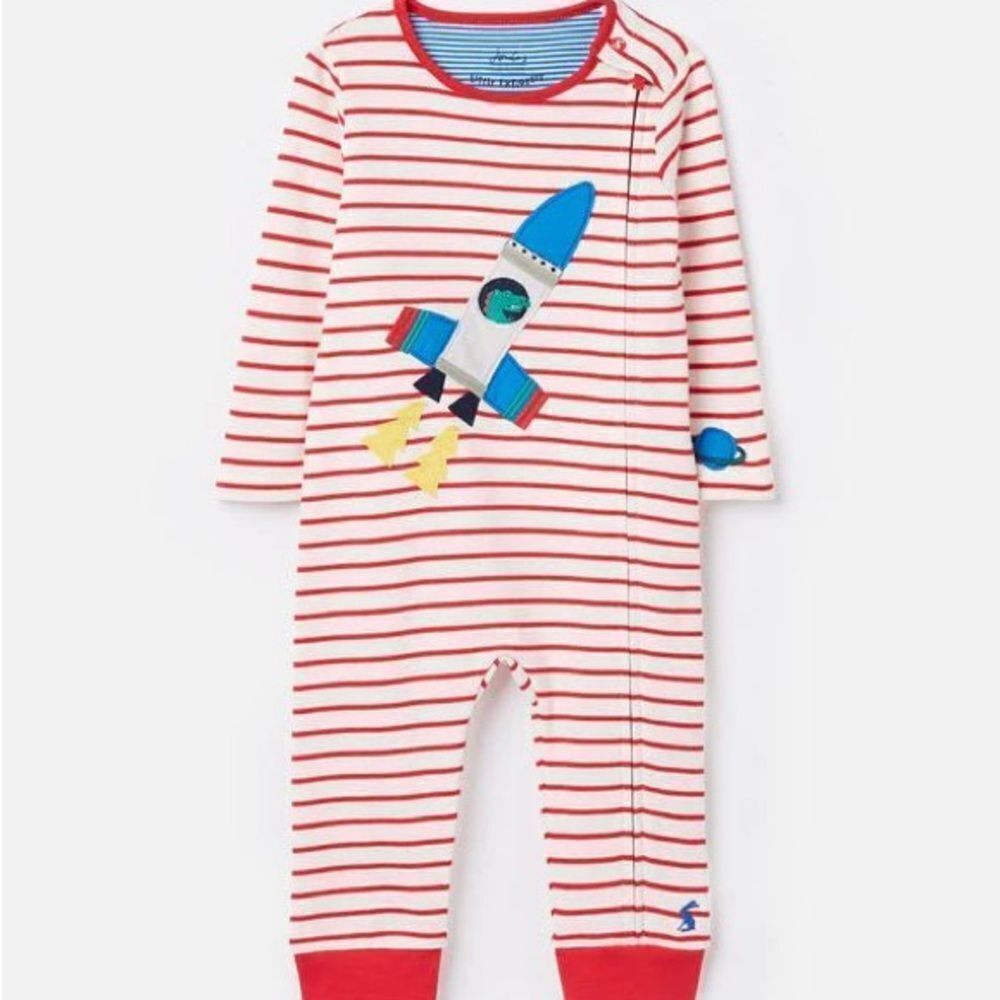 Joules Winfield Romper Rocket Planet Sz 6-9 Mo